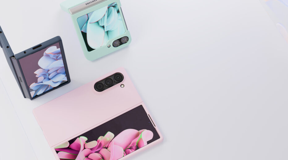 Чехол защитный VLP Flex Case для Samsung Z Flip 6/7 FE, темно-синий