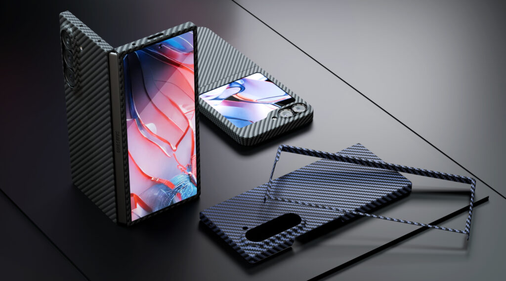 Case VLP Kevlar Case with MagSafe for Samsung Z Flip 6/7 FE, black