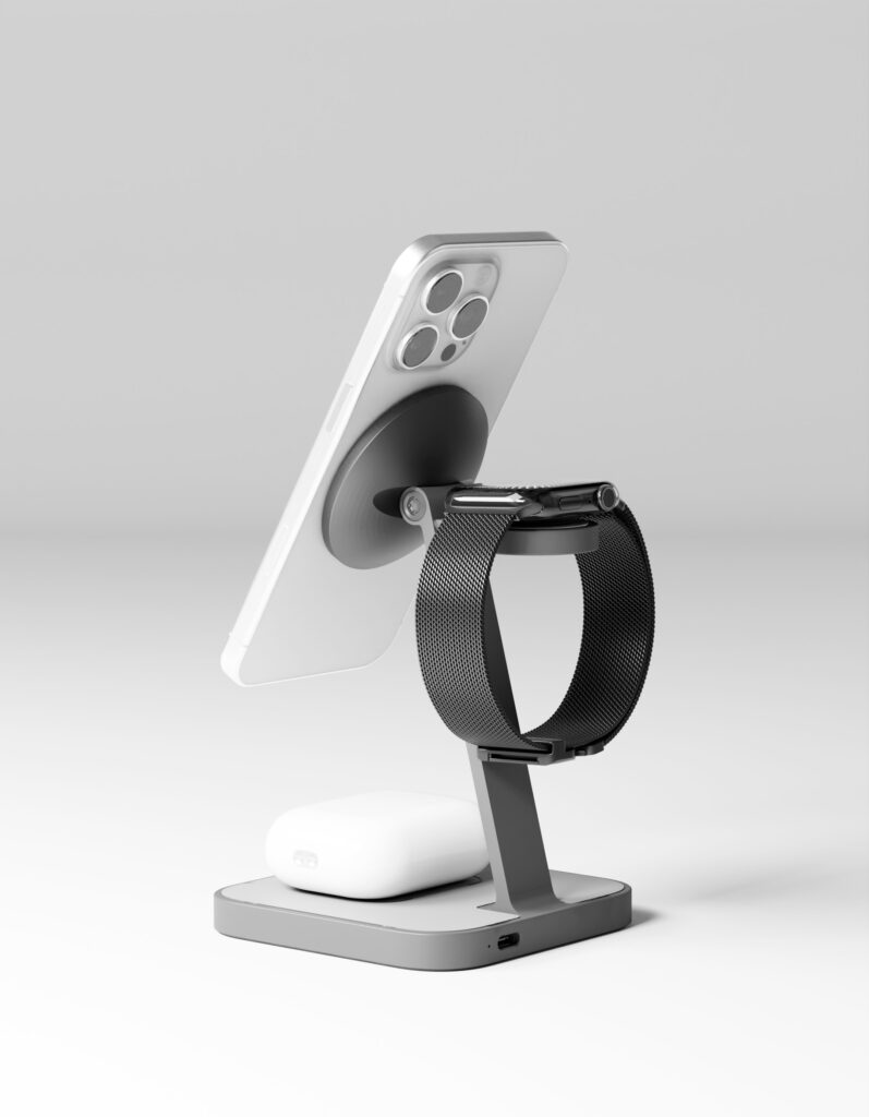 Wireless charger VLP Unity Power 3in1 for Apple, space gray