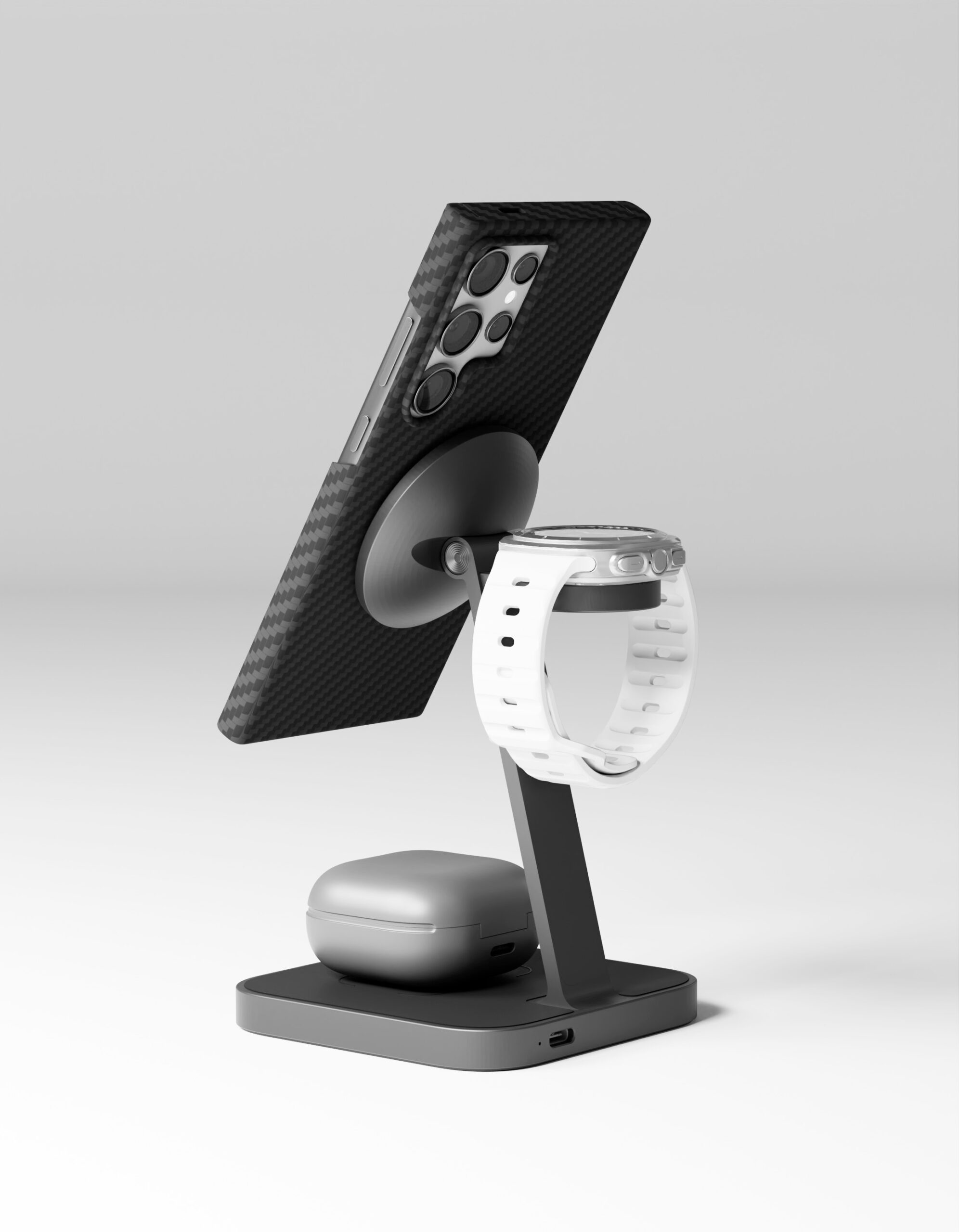 Беспроводное зарядное устройство VLP Unity Power 3in1 для Samsung, графит