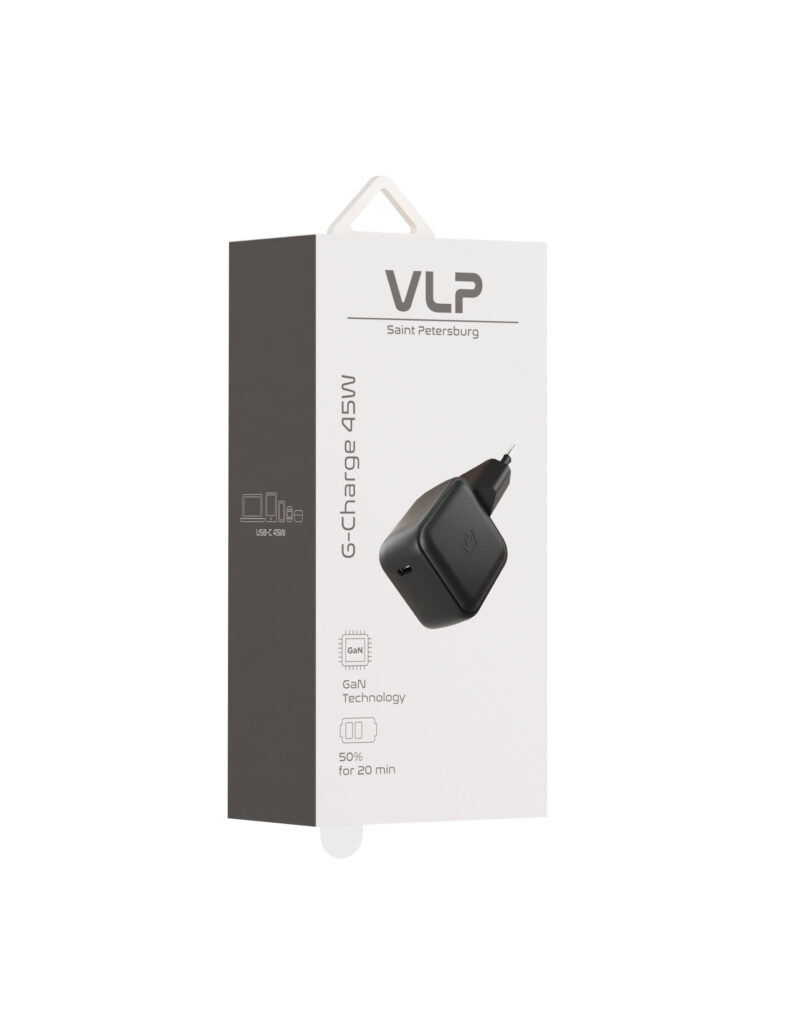 Wall charger VLP G-Charge 45W USB-C, PD, QC, black