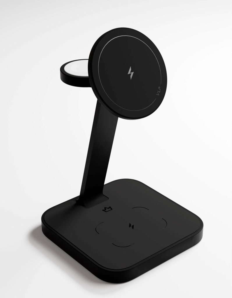 Wireless charger VLP Unity Power 3in1 for Apple, black titanium