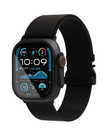 Ремешок из нержавеющей стали VLP Milanese Band Pro для Apple Watch 42/44/45 мм, черный