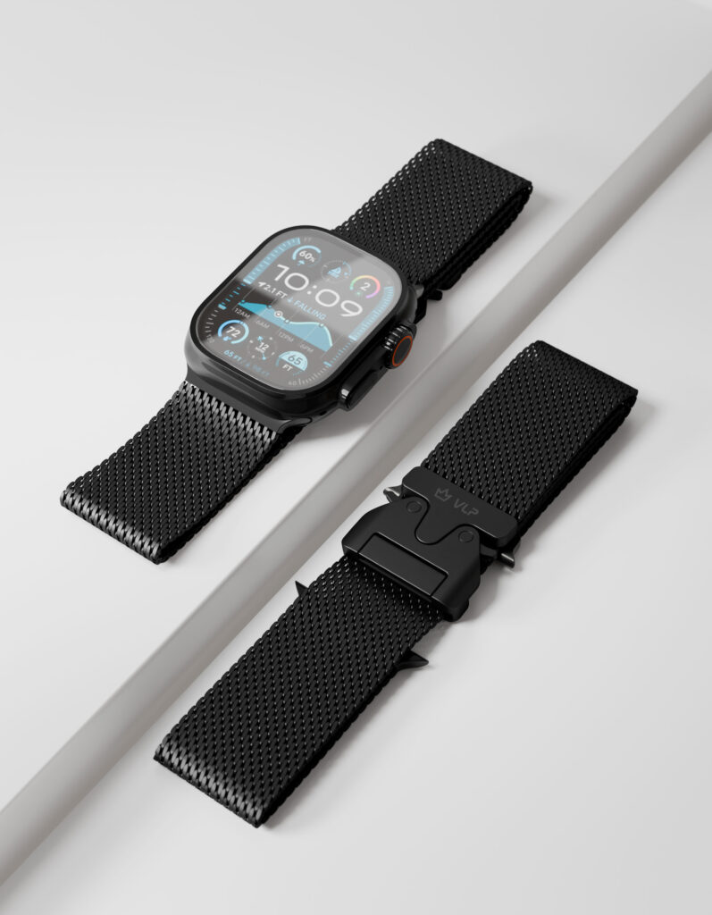 Stainless steel strap VLP Milanese Band Pro for Apple Watch 42/44/45 мм, black