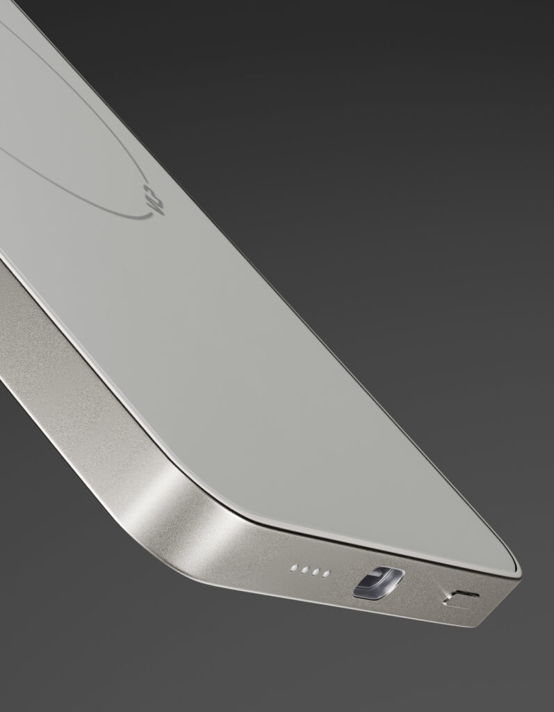 Powerbank VLP Diamond Energy MagSafe, qi2, 5000 mah, usb-c, natural titanium