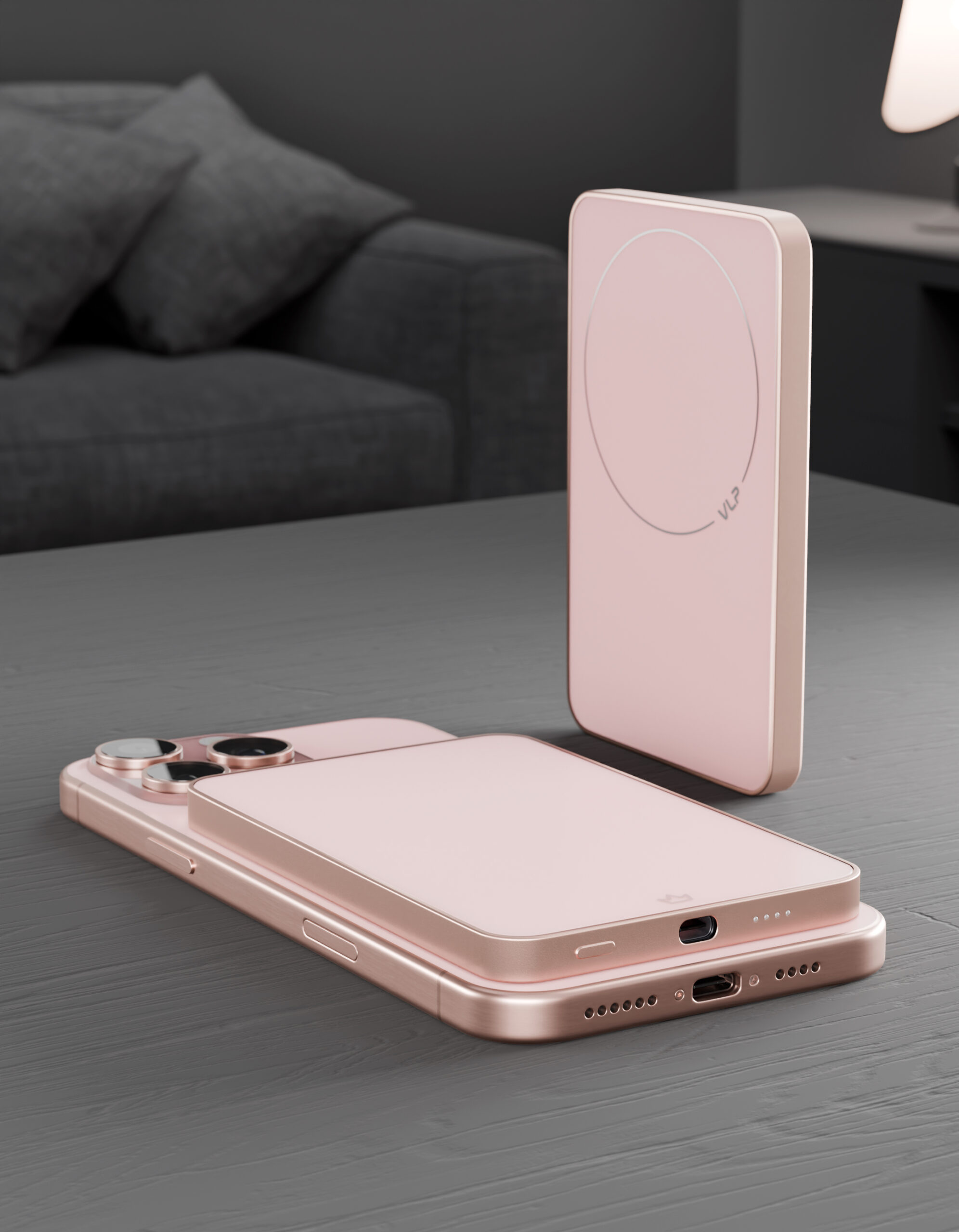 Аккумулятор внешний VLP Diamond Energy MagSafe, Qi2, 5000 mAh, USB-C, пустынный титан