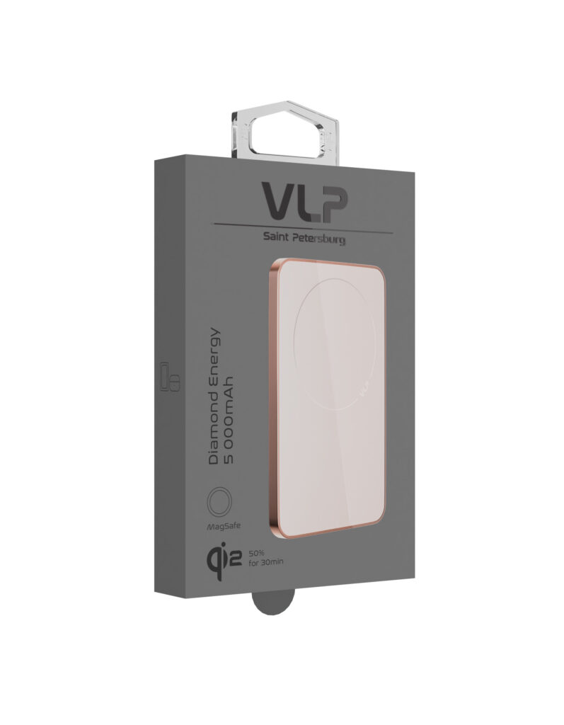 Powerbank VLP Diamond Energy MagSafe, qi2, 5000 mah, usb-c, dust titanium