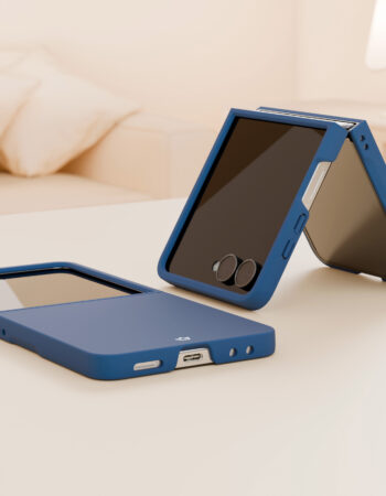 Чехол защитный VLP Flex Case с MagSafe для Samsung Z Flip 7, темно-синий