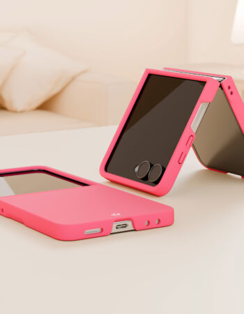 Чехол защитный VLP Flex Case с MagSafe для Samsung Z Flip 7, коралловый