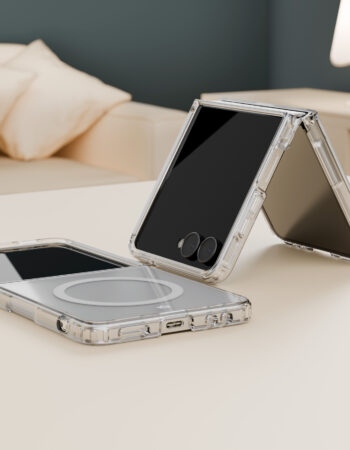 Чехол защитный VLP Crystal Case с MagSafe для Samsung Z Flip 7, прозрачный