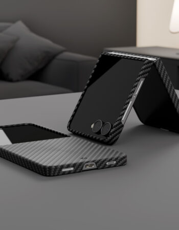 Чехол защитный VLP Kevlar Case с MagSafe для Samsung Z Flip 7, черный