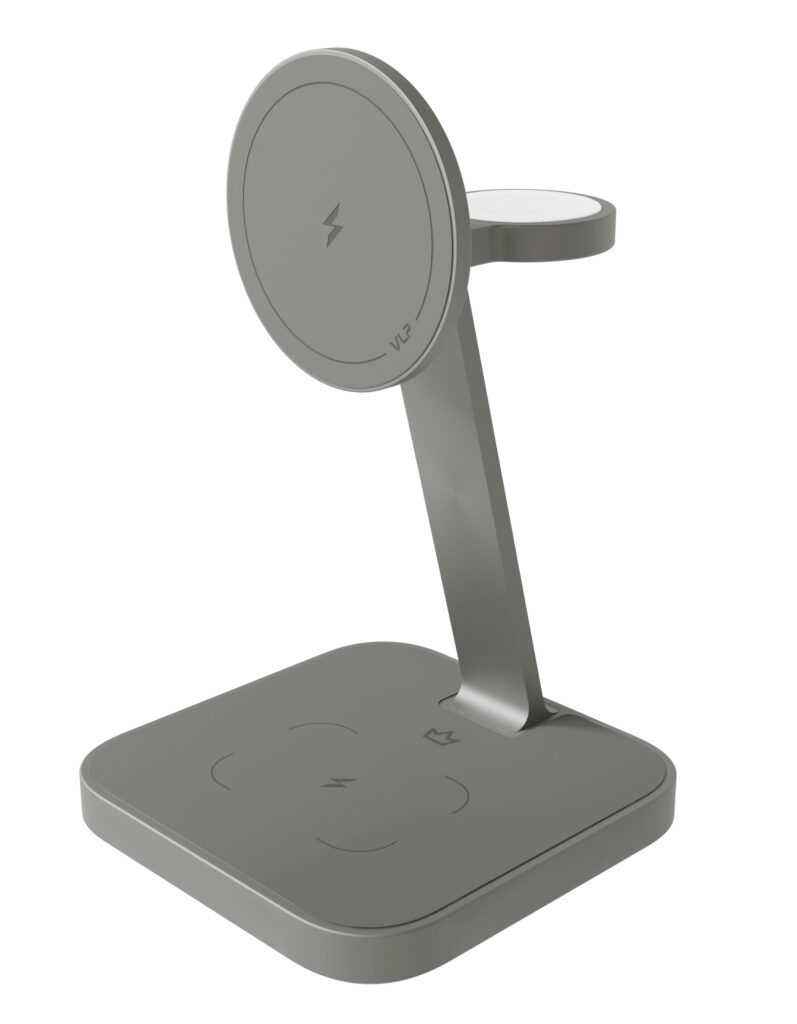 Wireless charger VLP Unity Power 3in1 for Apple, natural titanium