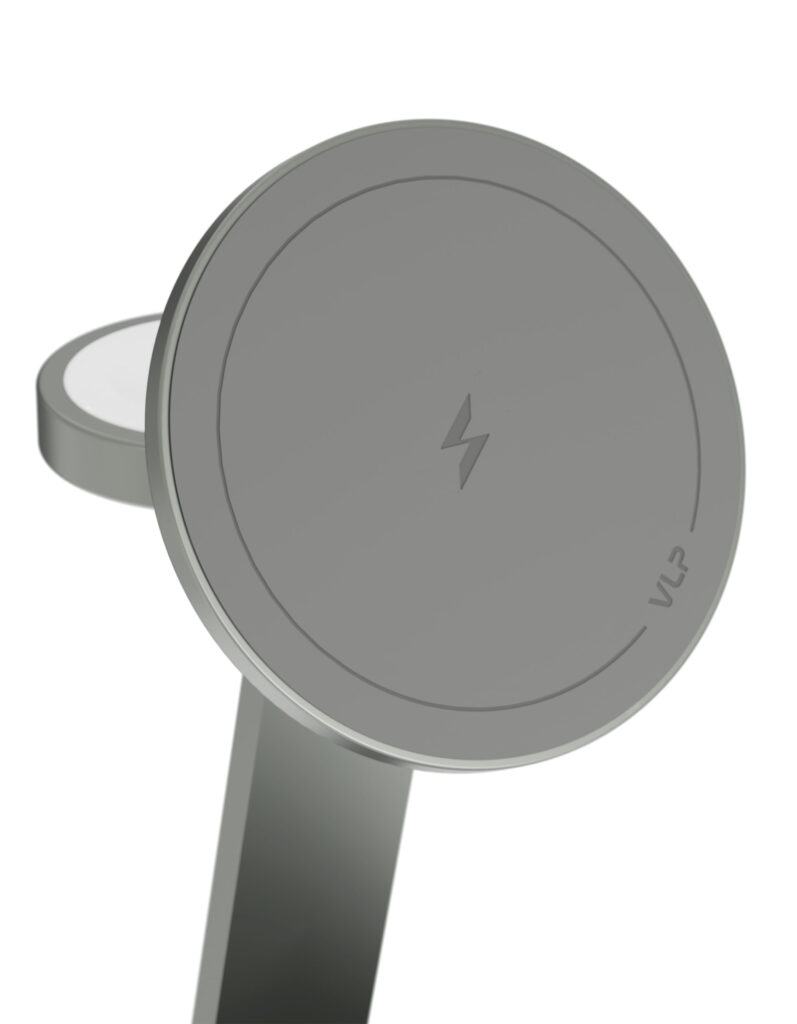 Wireless charger VLP Unity Power 3in1 for Apple, natural titanium