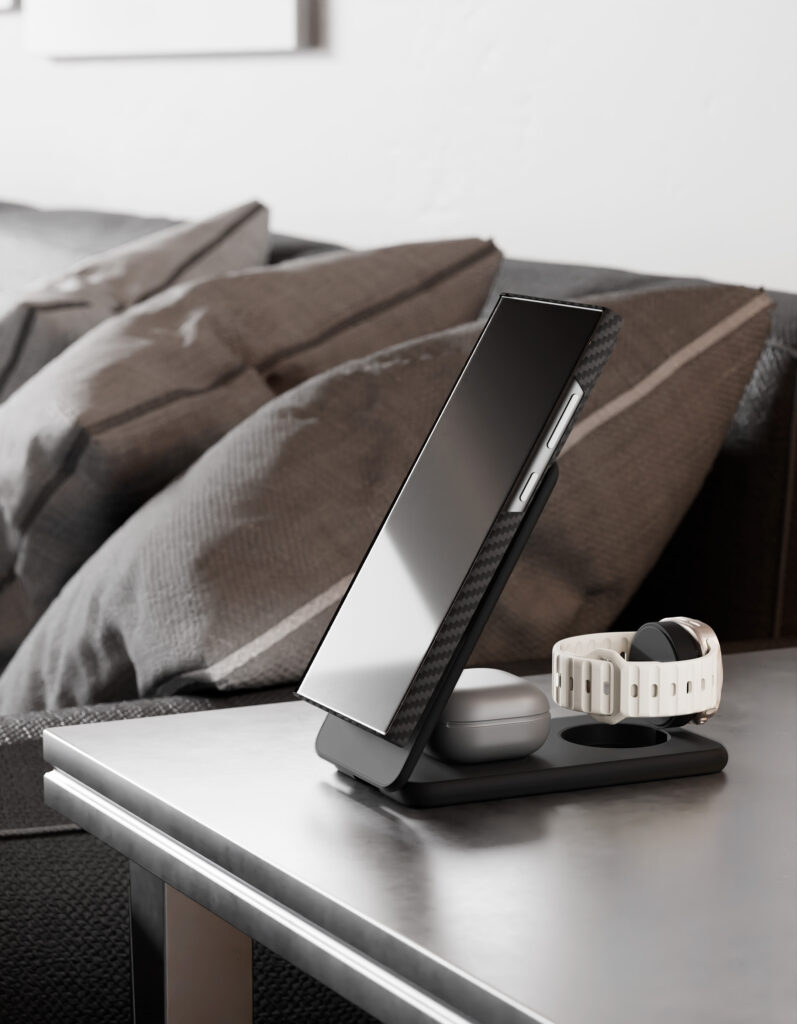 Wireless charger VLP Alum Power Pro for Samsung, black