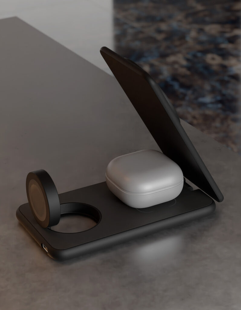 Wireless charger VLP Alum Power Pro for Samsung, black