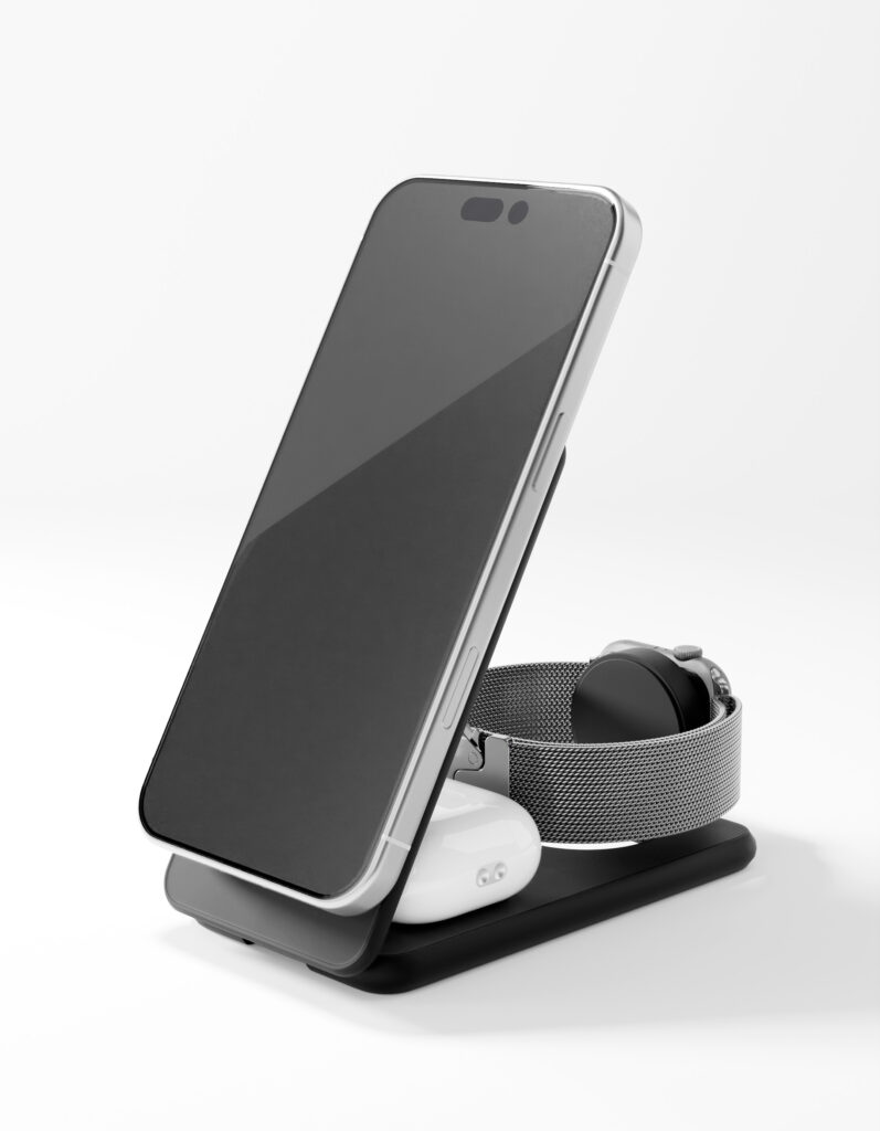 Wireless charger VLP Alum Power Pro for Apple, black titanium