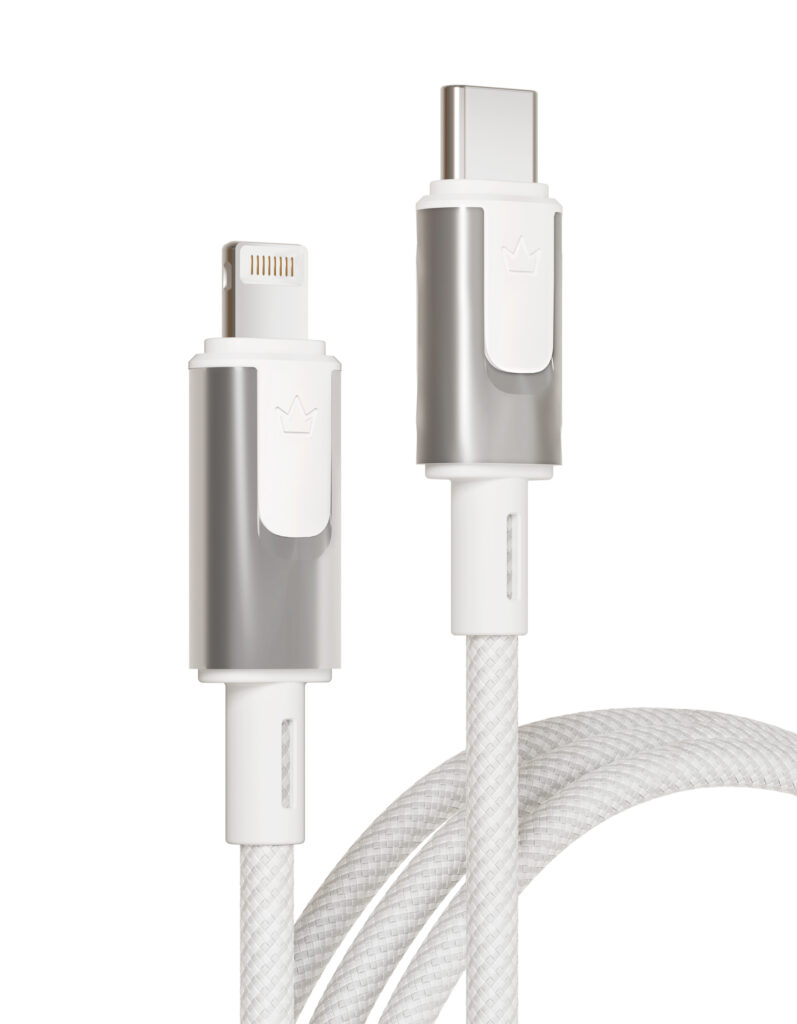 Data cable VLP Force Line 30W USB-C + Lightning, 1.2m, white