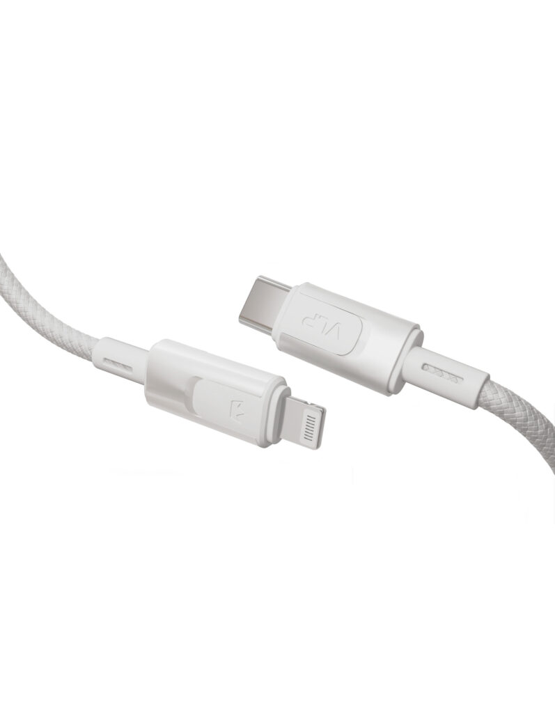 Data cable VLP Force Line 30W USB-C + Lightning, 1.2m, white