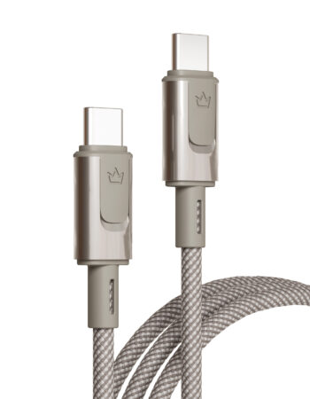 Дата-кабель VLP Force Line 100W USB-C + USB-C, 1.2m, натуральный титан