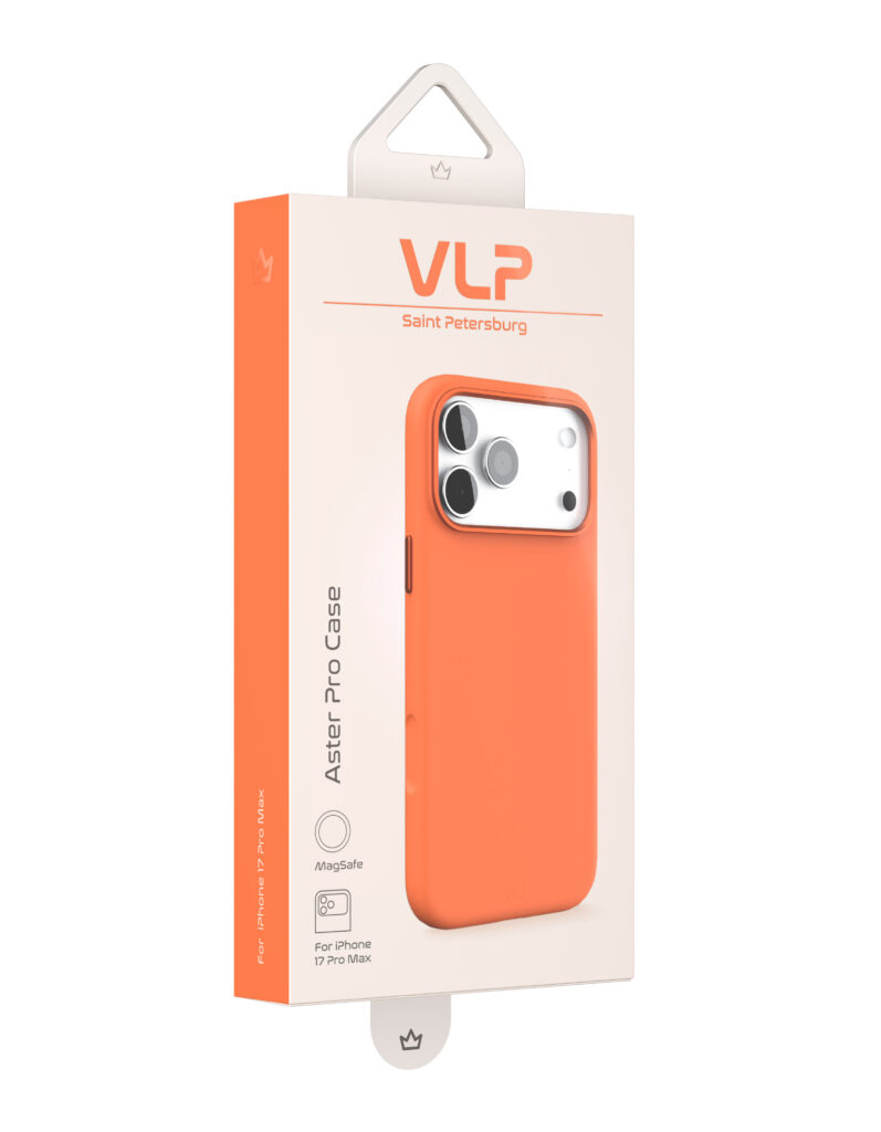 Case VLP Aster Pro Case with MagSafe for iPhone 17 ProMax, orange