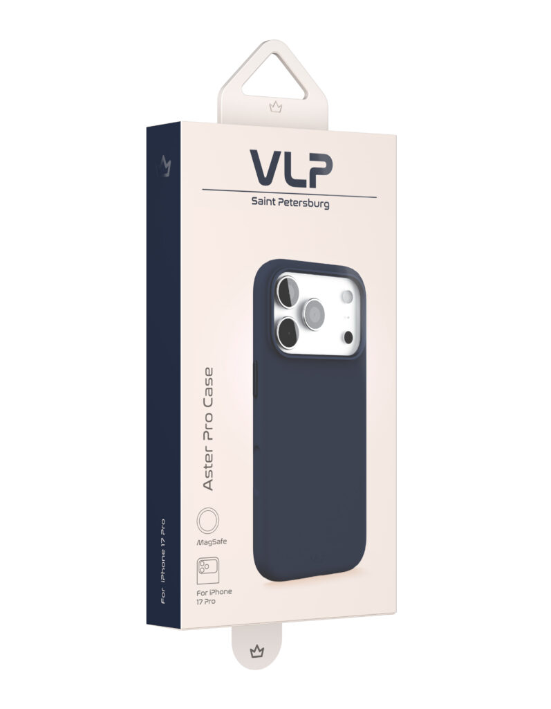 Case VLP Aster Pro Case with MagSafe for iPhone 17 Pro, dark blue