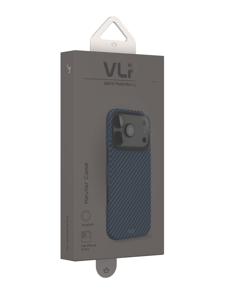 Case VLP Kevlar Case with MagSafe for iPhone 17 Pro, blue