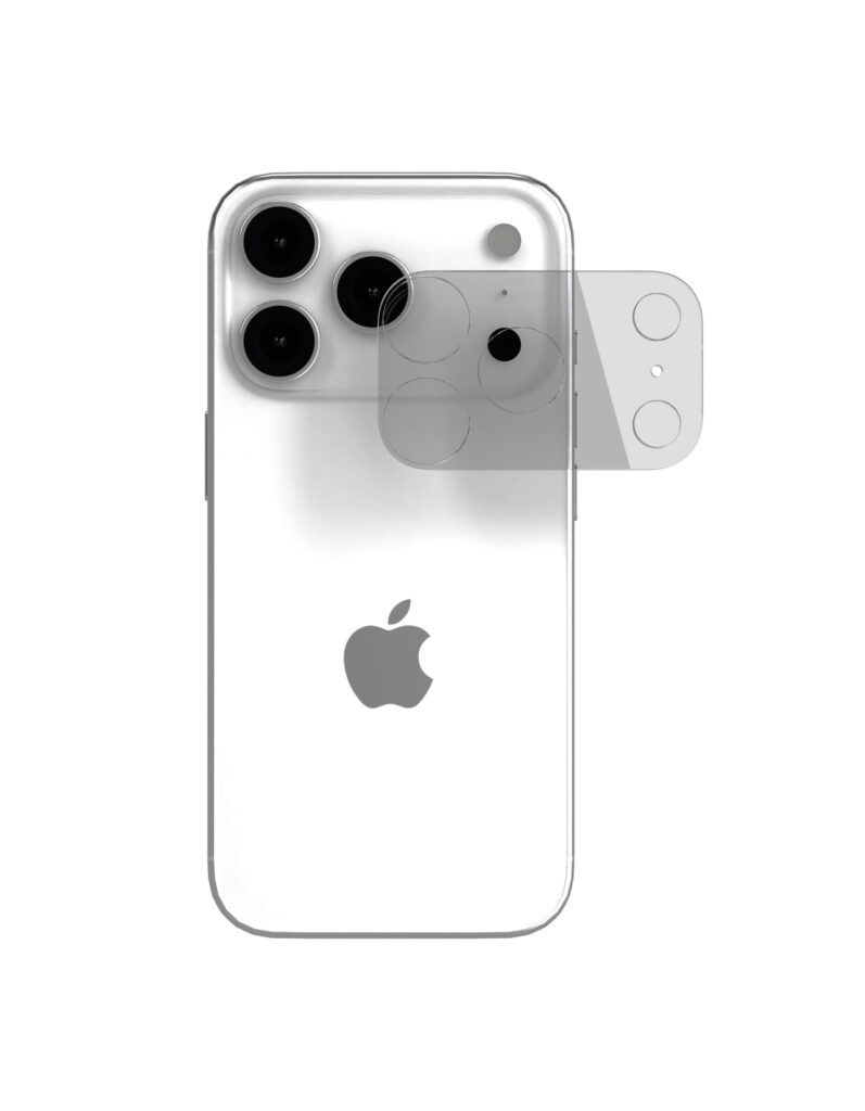 Protective glass VLP for camera for iPhone 17 Pro, no black frame