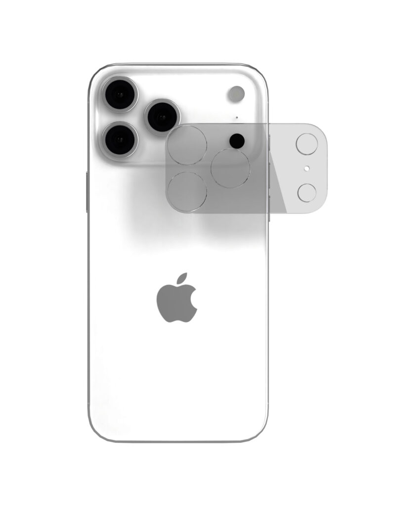 Protective glass VLP for camera for iPhone 17 ProMax, no black frame