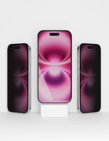 Стекло защитное 2.5D VLP Privacy Glass для iPhone 17/17 Pro/16 Pro с черной рамкой