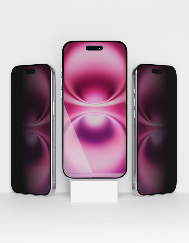 Protective glass 2.5D VLP Privacy Glass for iPhone 17 ProMax with black frame