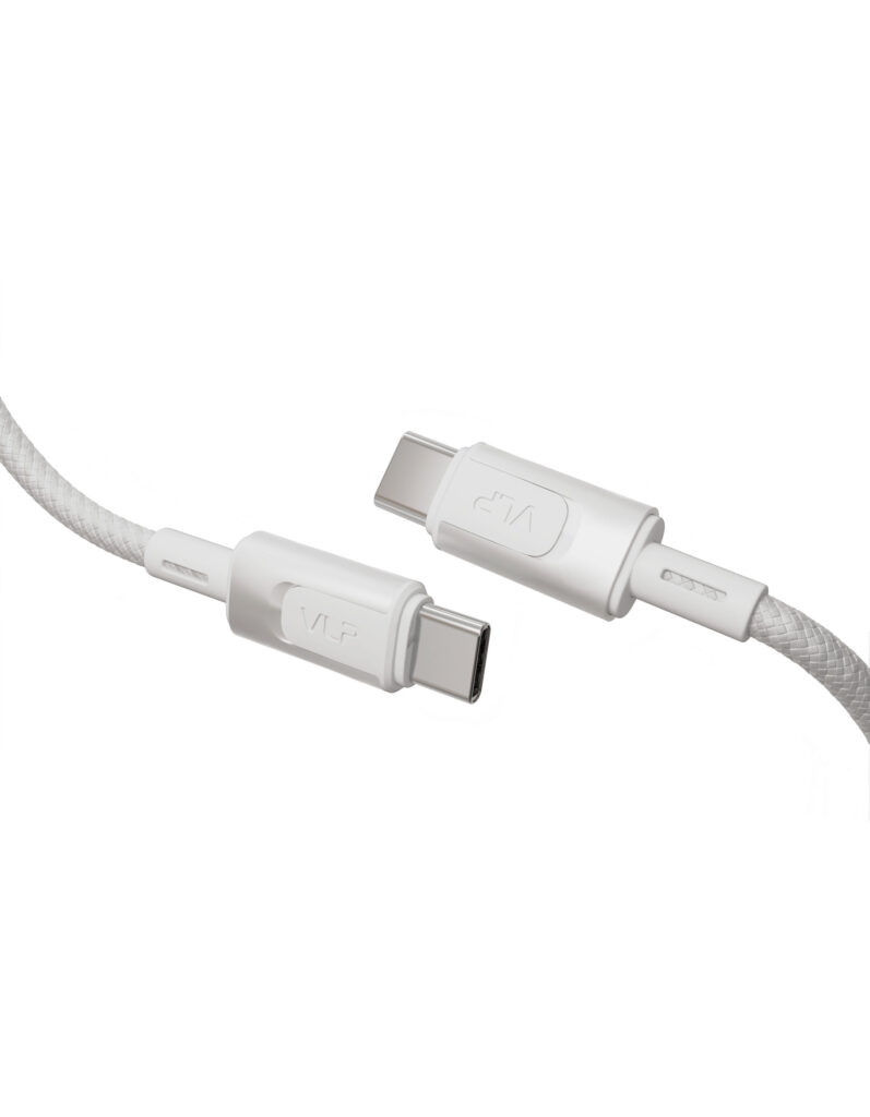 Data cable VLP Force Line 100W USB-C + USB-C, 1.2m, white