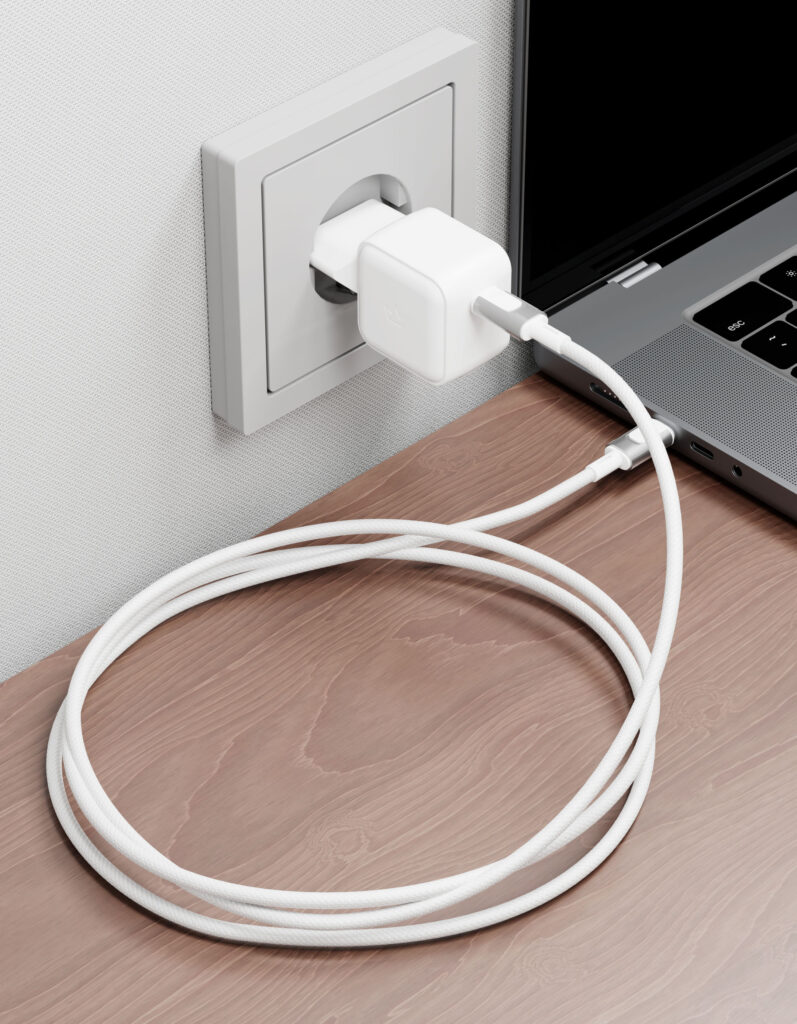 Data cable VLP Force Line 100W USB-C + USB-C, 2.0m, white