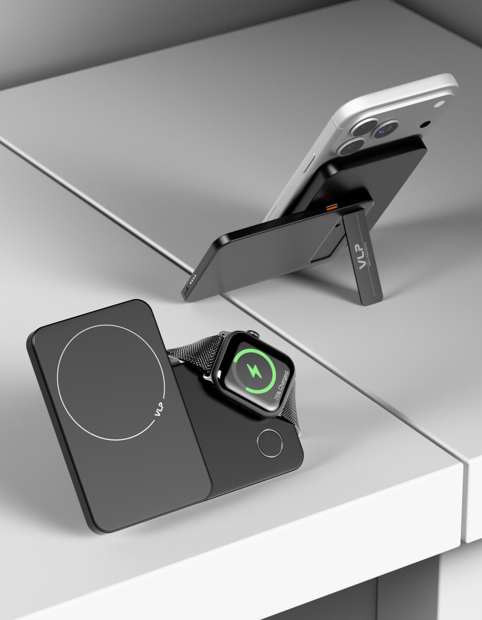 Аккумулятор внешний VLP Diamond Energy Pro MagSafe, Qi2, 5000 mAh, 3A, USB-C, черный