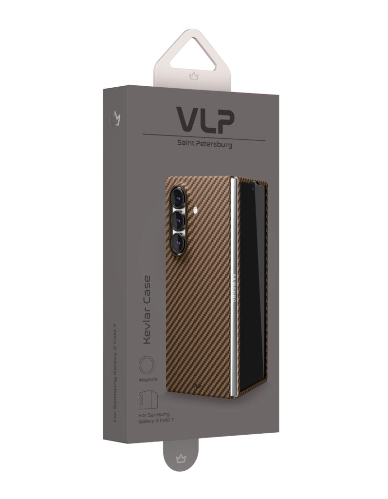 Case VLP Kevlar Case with MagSafe for Samsung Z Fold 7, brown