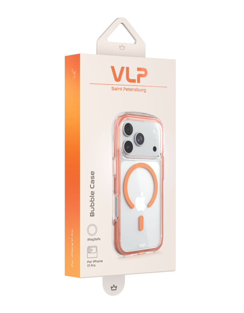 Case VLP Bubble Case with MagSafe for iPhone 17 Pro, orange