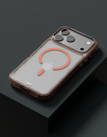 Чехол защитный VLP Bubble Case с MagSafe для iPhone 17 ProMax, оранжевый