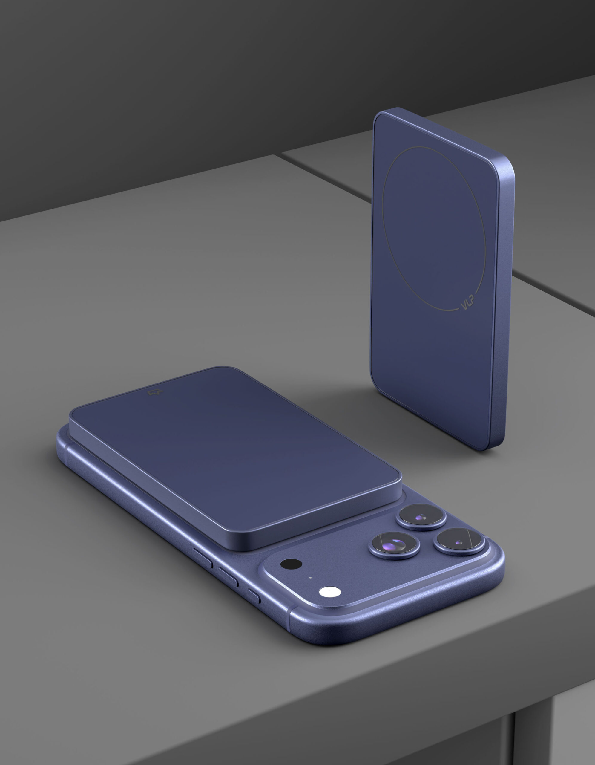 Аккумулятор внешний VLP Diamond Energy MagSafe, Qi2, 5000 mAh, 3A, USB-C, темно-синий