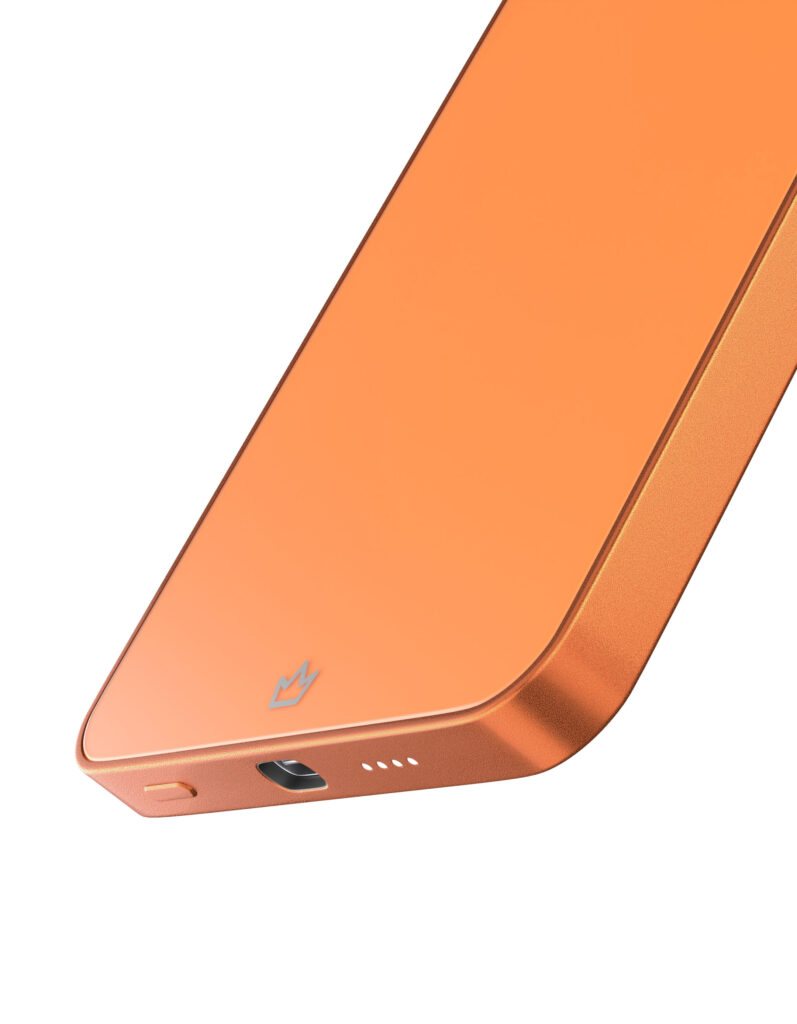 Powerbank VLP Diamond Energy MagSafe, Qi2, 5000 mAh, 3A, USB-C, orange