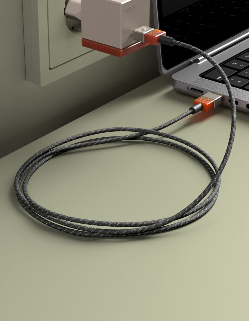 Data cable VLP NEO USB-C, 100W, 1.5m, amber gray