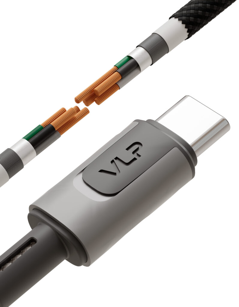 Data cable VLP Force Line 100W USB-C + USB-C, 1.2m, black