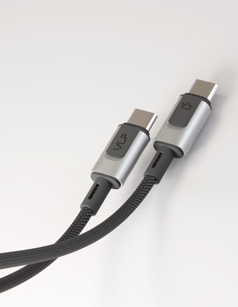 Data cable VLP Force Line 100W USB-C + USB-C, 1.2m, black