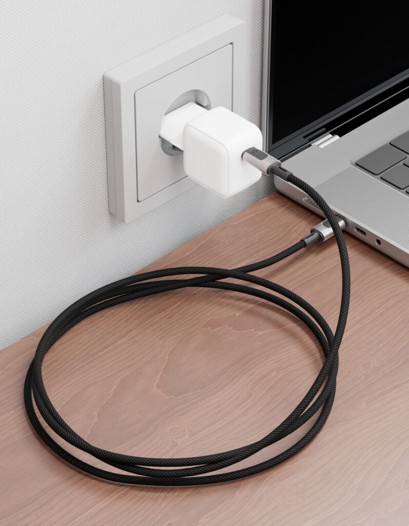 Data cable VLP Force Line 100W USB-C + USB-C, 1.2m, black