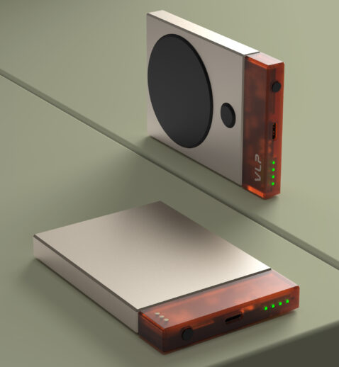 Аккумулятор внешний VLP NEO MagSafe, Qi2, 5000 mAh, 3A, USB-C, amber gray