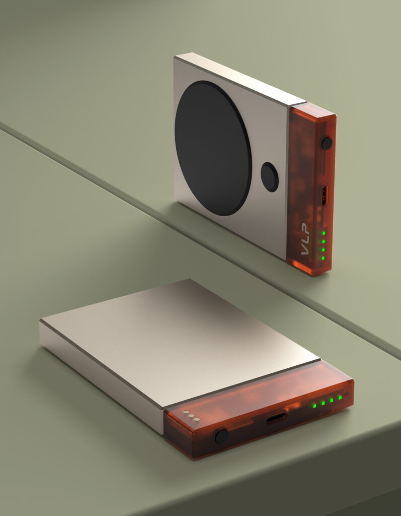 Powerbank VLP NEO MagSafe Qi2.2, 5000 mAh, 3A, USB-C, amber gray