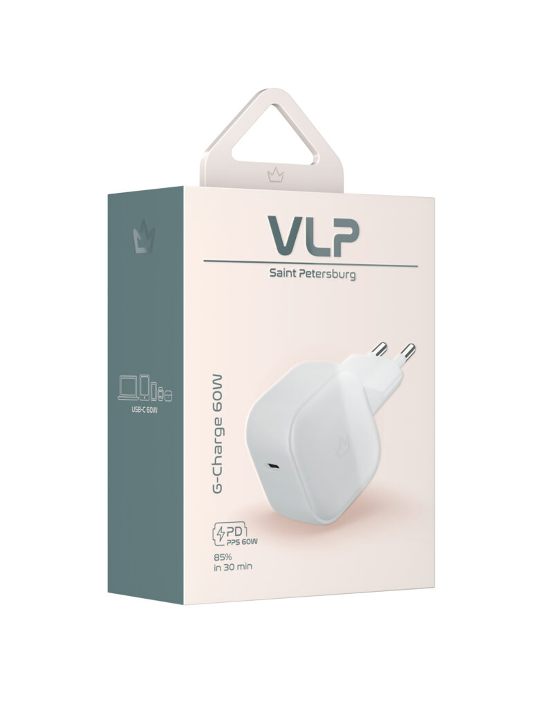 Wall charger VLP G-Charge 60W USB-C, white