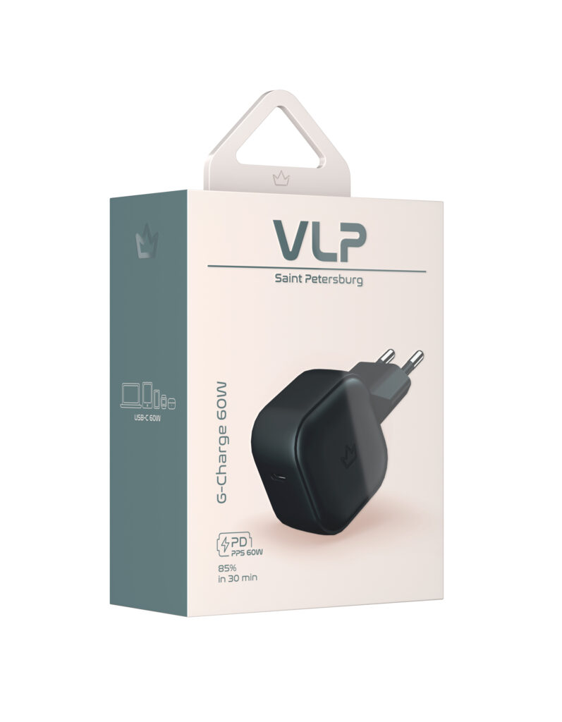 Wall charger VLP G-Charge 60W USB-C, black