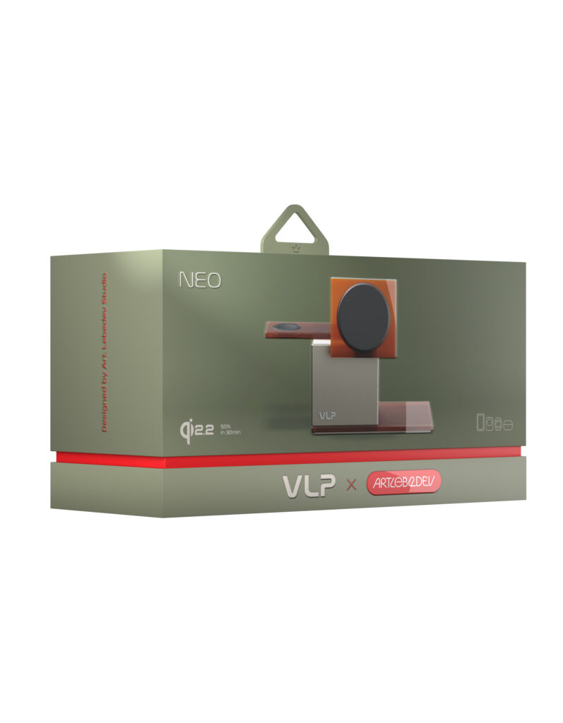 Wireless charger VLP NEO Qi2.2, Apple Watch, amber gray
