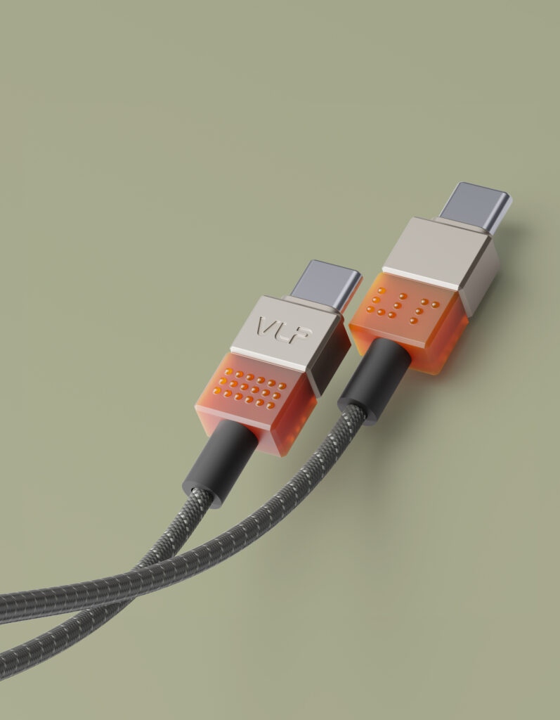 Data cable VLP NEO USB-C, 100W, 1.5m, amber gray