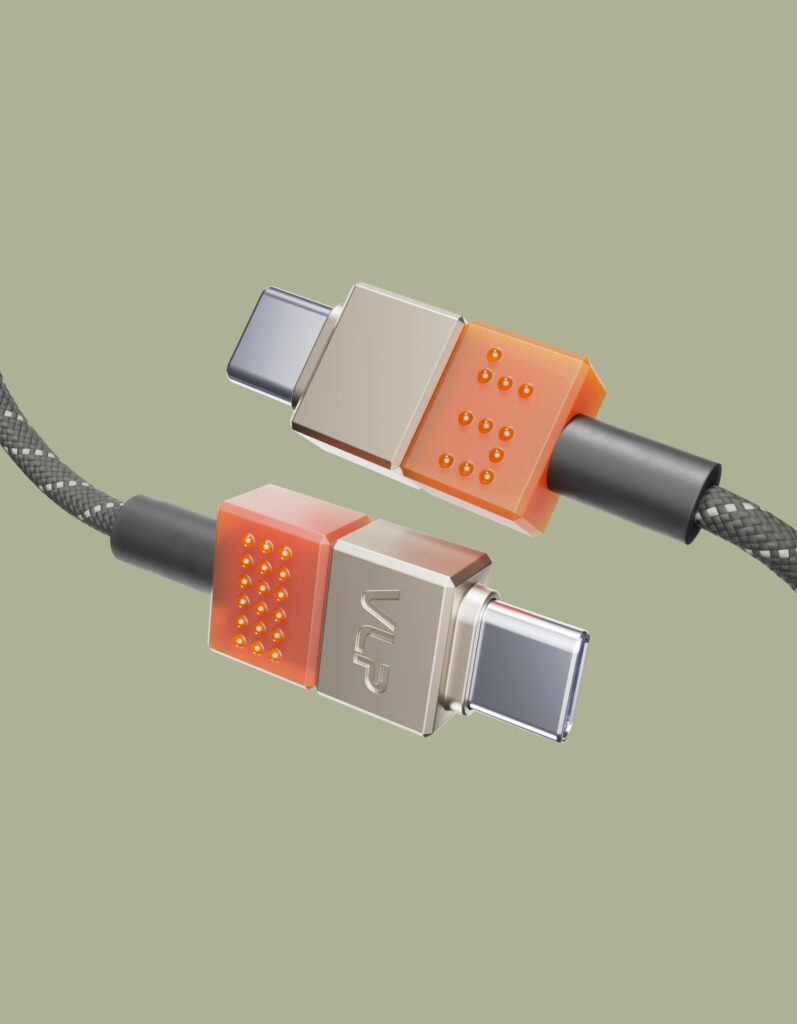 Data cable VLP NEO USB-C, 100W, 1.5m, amber gray