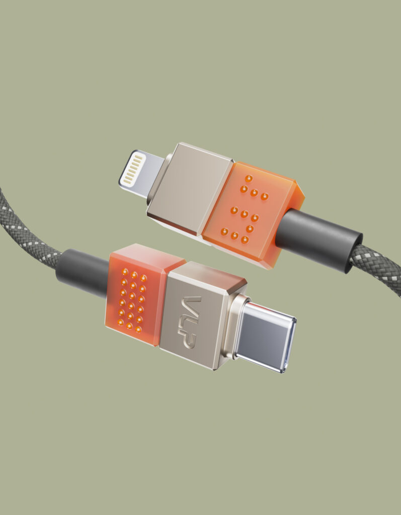 Data cable VLP NEO USB-C to Lightning, 27W, 1.5m, amber gray